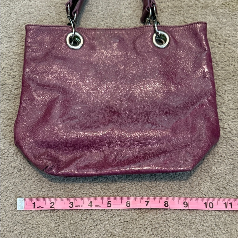 Maurizio Taiuti Rich Purple Leather Bag - Picture 2 of 11